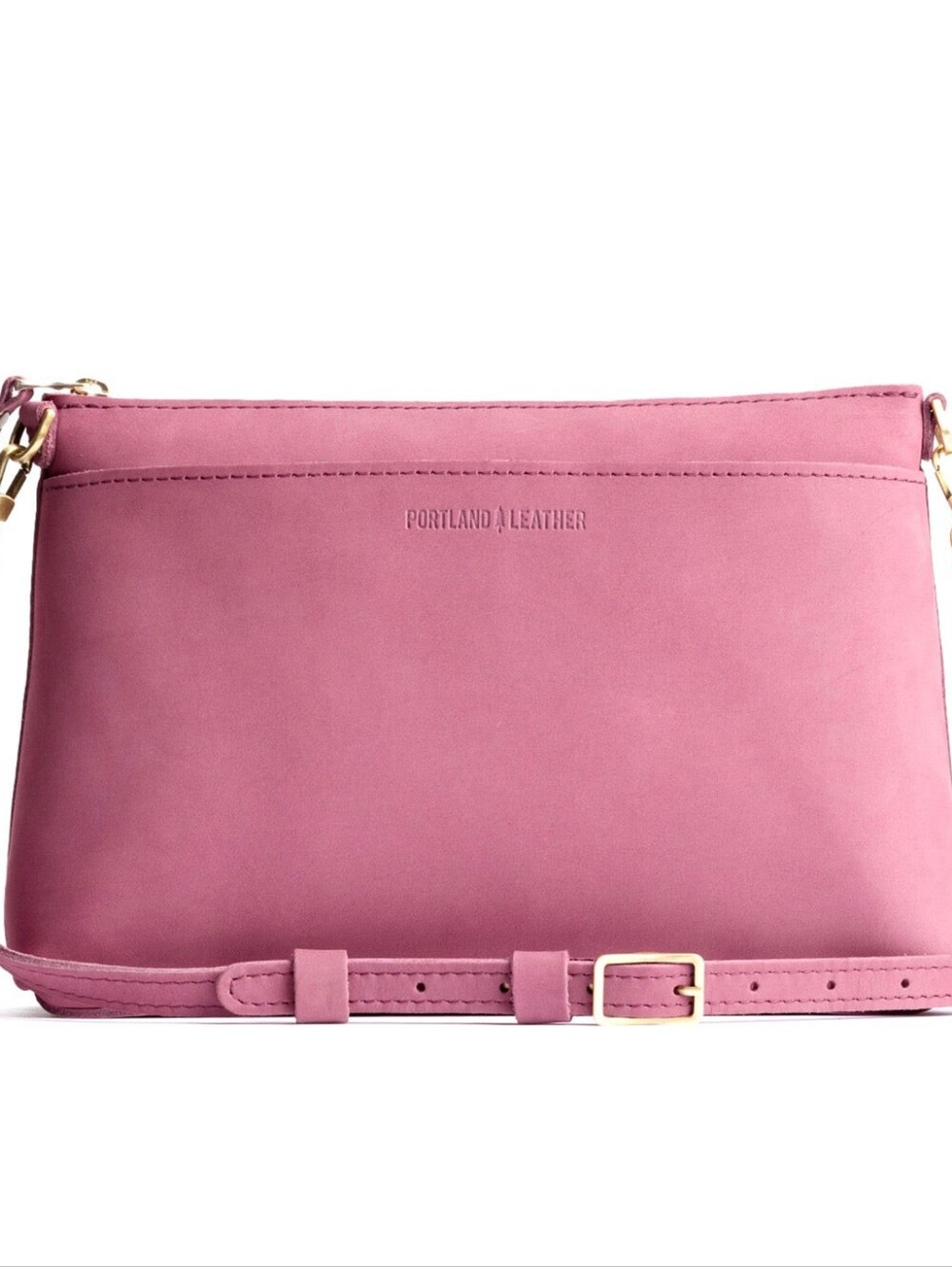 Portland Leather Goods Large Poppy purse crossbody Foxglove